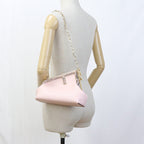 FENDI 8BP129 AKKU Fendi First Small ChainShoulder Bag  leather pink Women