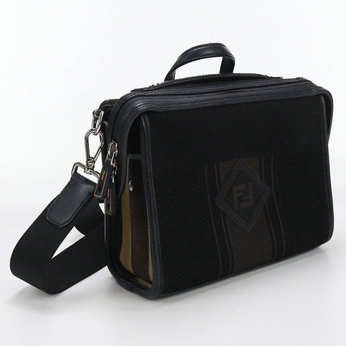 FENDI FE82201 2WAY handbag  canvas  black Women