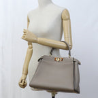 FENDI 8BN290 Handbag Peekaboo Regular Selleria 2WAY handbag leather beige Women