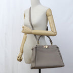 FENDI 8BN290 Handbag Peekaboo Regular Selleria 2WAY handbag leather beige Women