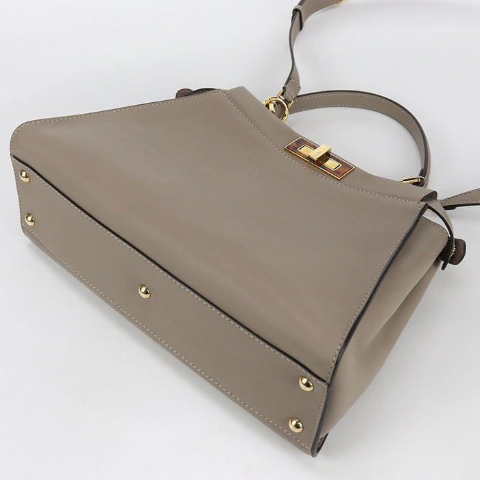 FENDI 8BN290 Handbag Peekaboo Regular Selleria 2WAY handbag leather beige Women
