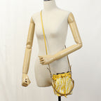FENDI 8BS010 AFL1 F1E8K Shoulder Bag Montrezor Mini bag Cotton canvas, leather yellow Women