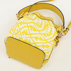 FENDI 8BS010 AFL1 F1E8K Shoulder Bag Montrezor Mini bag Cotton canvas, leather yellow Women