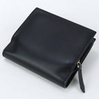 FENDI 8M0386 ALWA Bi-fold wallet FF Diamond Compact wallet Calf leather black Women