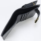 FENDI 8M0386 ALWA Bi-fold wallet FF Diamond Compact wallet Calf leather black Women