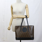 FENDI 8BH348 Tote Bag Zucca Shoulder Bag PVC,leather Brown men's(unisex)