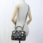 FENDI 8BN244 9GL Selleria Bag Peek-a-boo mini Handbag leather  black Women