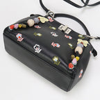 FENDI 8BN244 9GL Selleria Bag Peek-a-boo mini Handbag leather  black Women