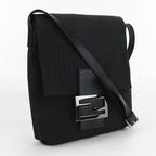 FENDI 8BT127 JQ5 Shoulder Bag Zucchino Diagonal  Jacquard  black Women
