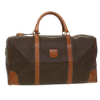 CELINE Macadam Canvas Boston Bag PVC Leather Brown  uy133