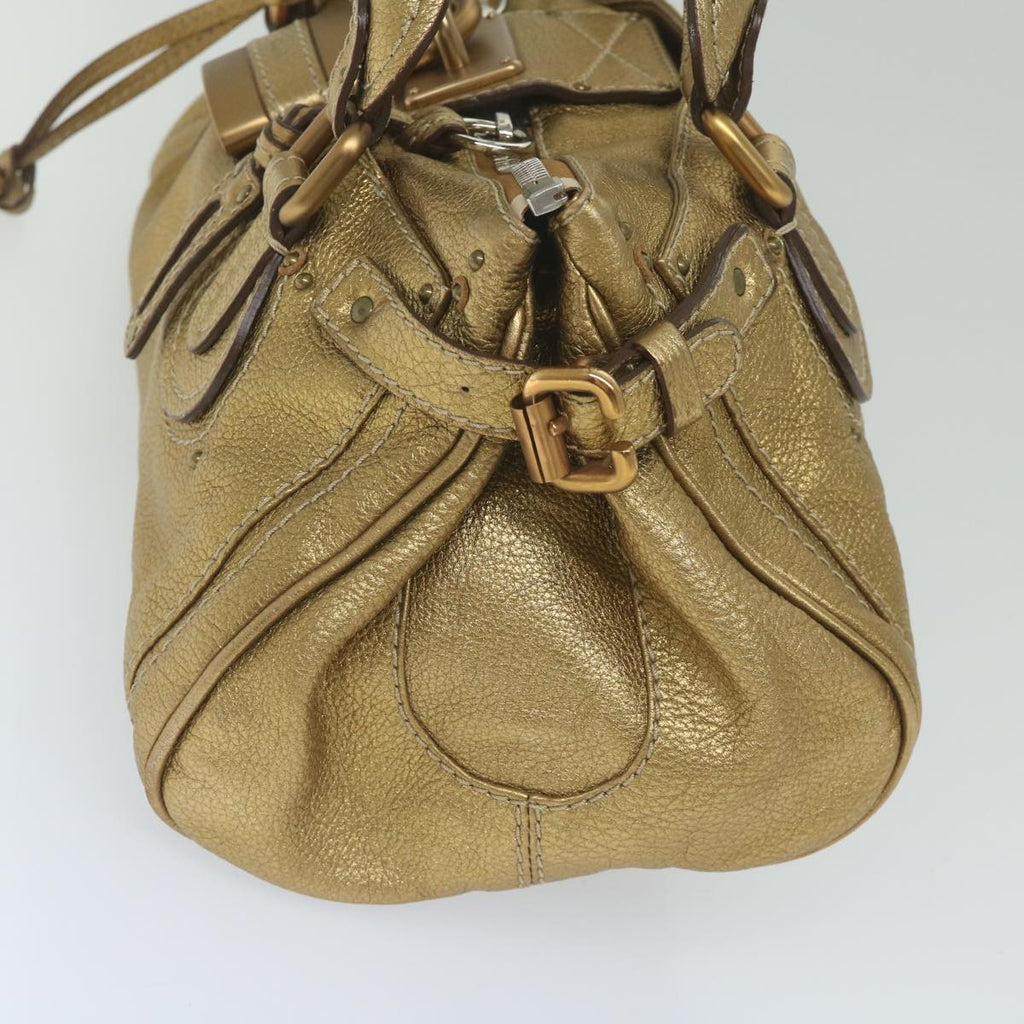 Chloe Paddington Shoulder Bag Leather Gold Tone uy156