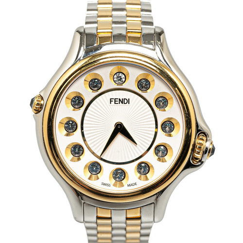 Fendi Crazy Carats 1P Diamond Quartz Watch 10500L Stainless Steel