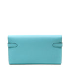 Hermes Robin's Egg Blue Epsom Kelly Wallet with Palladium Hardware
