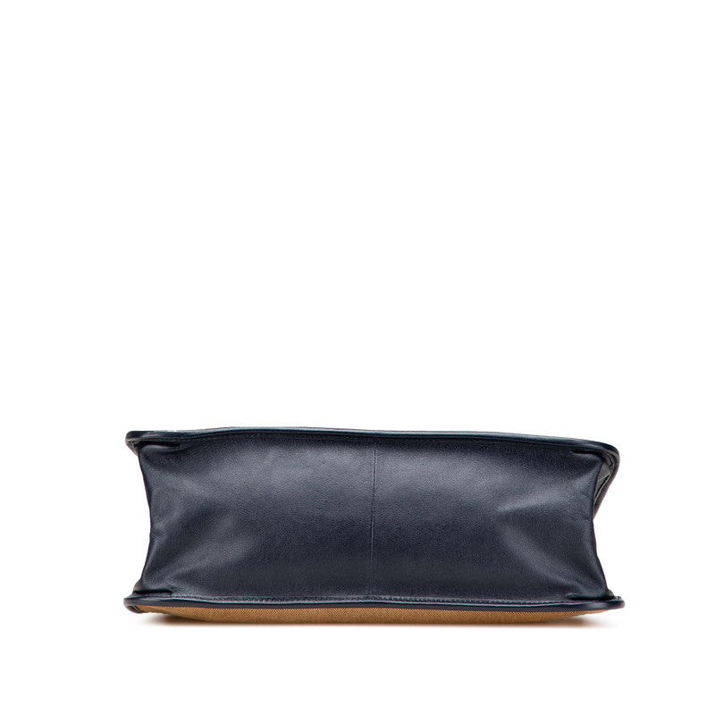 Gucci Horsebit Canvas Leather Tote Bag