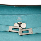 Hermes Robin's Egg Blue Epsom Kelly Wallet with Palladium Hardware