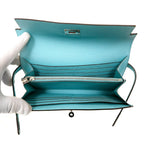 Hermes Robin's Egg Blue Epsom Kelly Wallet with Palladium Hardware