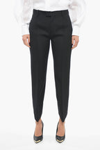 Bottega Veneta Wool Front-pleated Pants with Curved Design