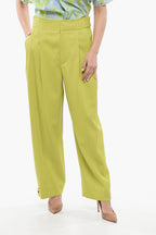 Bottega Veneta Wool Pleated Palazzo Pants