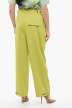Bottega Veneta Wool Pleated Palazzo Pants