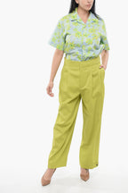 Bottega Veneta Wool Pleated Palazzo Pants