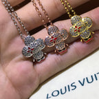 Louis Vuitton VIVIENNE RED BASIC PENDANT DIAMONDS NECKLACE