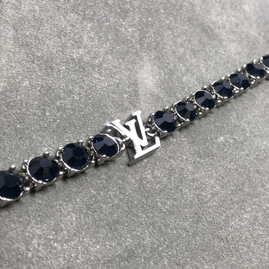 Louis Vuitton MONOGRAM BLACK STONE SILVER BRACELET