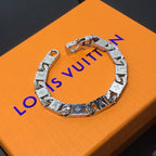 Louis Vuitton CHAIN LINK MONOGRAM SILVER BRACELET