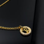 Louis Vuitton BY NIGHT DIAMOND PAVED GOLD NECKLACE