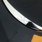 Louis Vuitton HIGH VERSION LETTER OPEN CUFF SILVER BRACELET