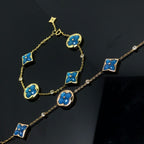 Louis Vuitton STAR AND SUN 4 MOTIF BLUE BRACELET