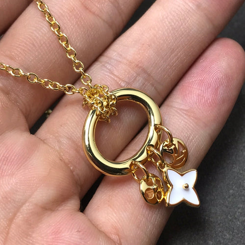 Louis Vuitton STAR AND SUN MOP PENDANT GOLD NECKLACE