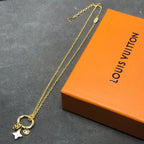 Louis Vuitton STAR AND SUN MOP PENDANT GOLD NECKLACE