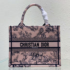 DIOR Small Book Tote 26.5cm Jardin Botanique Pink