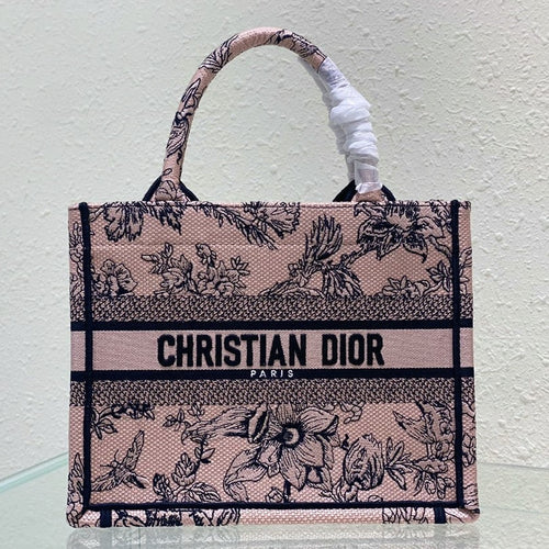 DIOR Small Book Tote 26.5cm Jardin Botanique Pink