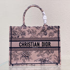 DIOR Medium Book Tote 36cm Jardin Botanique Pink