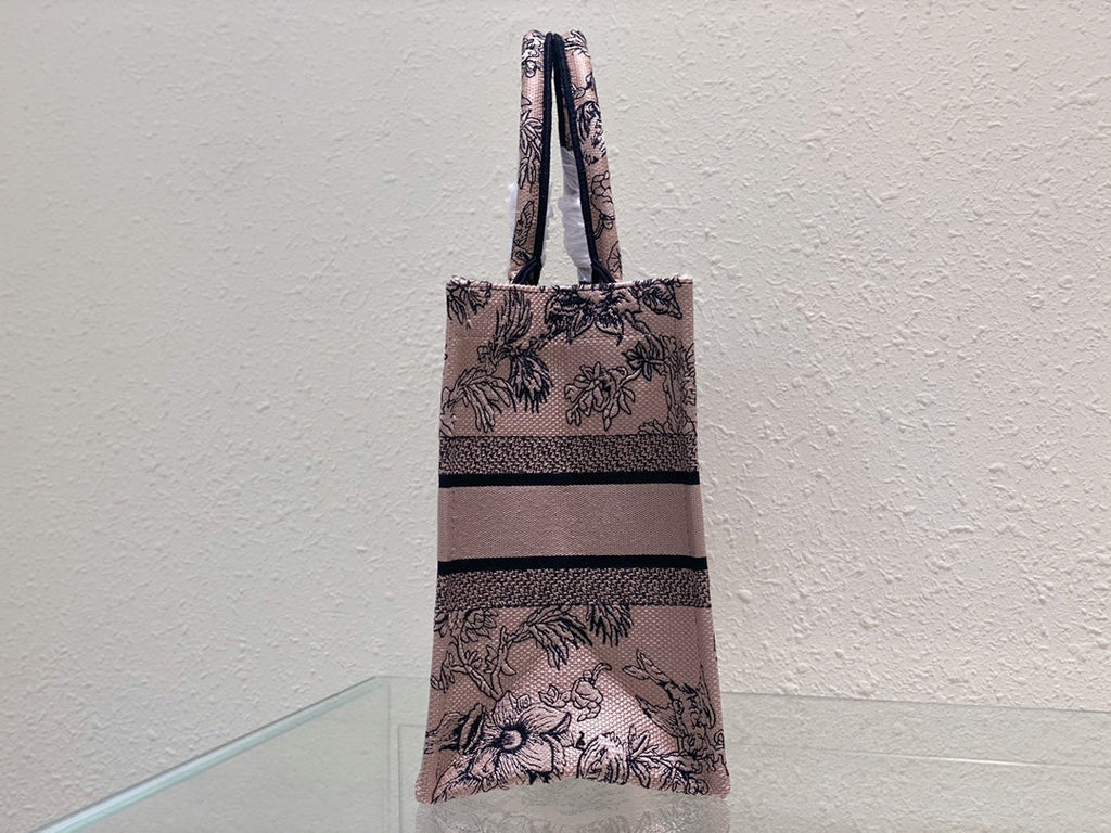 DIOR Medium Book Tote 36cm Jardin Botanique Pink