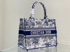 DIOR Medium Book Tote 36cm Jardin Botanique Blue