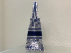 DIOR Medium Book Tote 36cm Jardin Botanique Blue