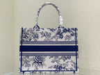DIOR Medium Book Tote 36cm Jardin Botanique Blue