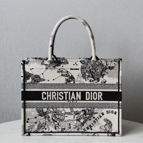 DIOR Medium Book Tote 36cm Hercules White