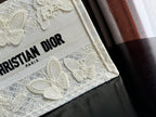 DIOR Small Book Tote 26.5cm Butterfly Zodiac White
