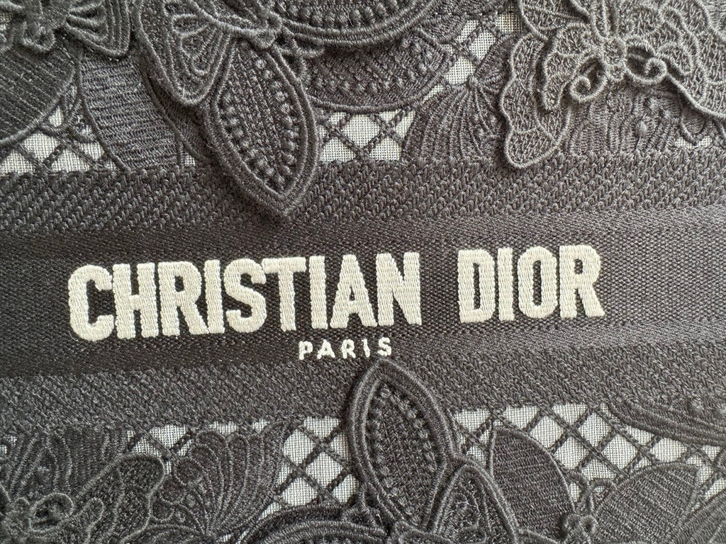 DIOR Small Book Tote 26.5cm Butterfly Zodiac Black