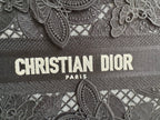 DIOR Small Book Tote 26.5cm Butterfly Zodiac Black