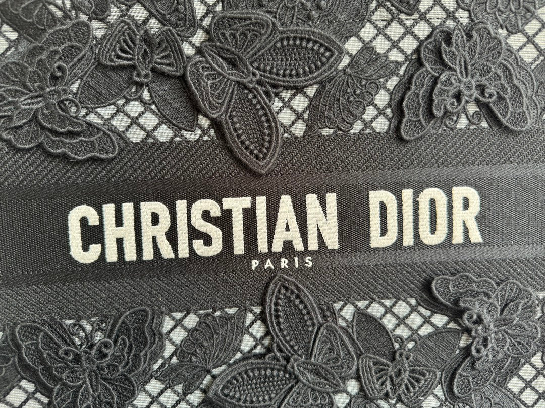 DIOR Medium Book Tote 36cm Butterfly Zodiac Black