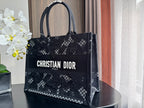 DIOR Medium Book Tote 36cm Butterfly Zodiac Black