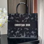 DIOR Large Book Tote 42cm Butterfly Zodiac Black