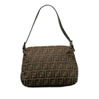 Fendi Zucca Handbag Brown Canvas Leather  Fendi