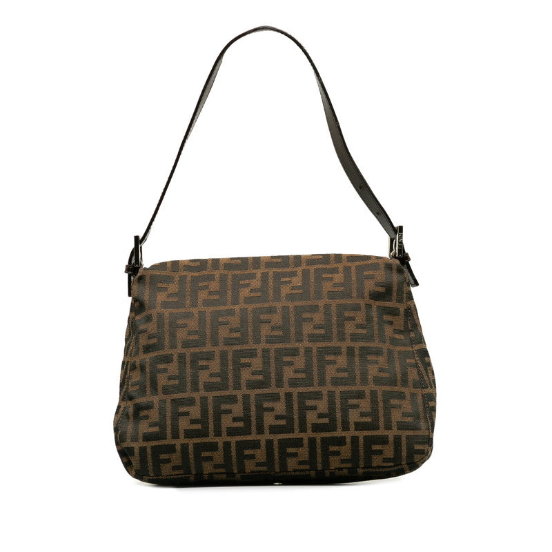 Fendi Zucca Handbag Brown Canvas Leather  Fendi