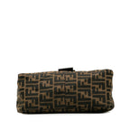Fendi Zucca Handbag Brown Canvas Leather  Fendi