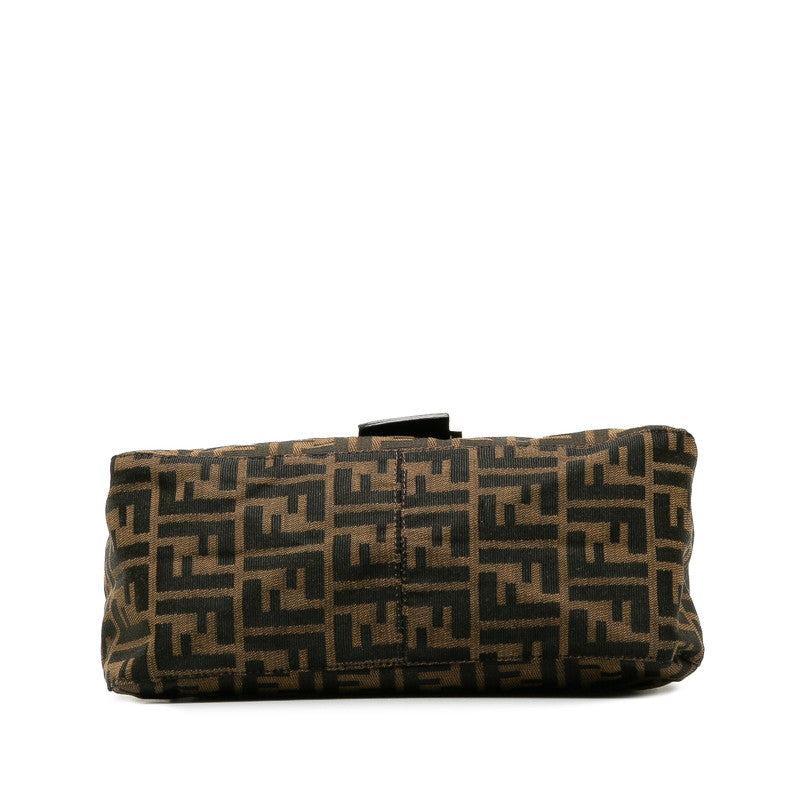Fendi Zucca Handbag Brown Canvas Leather  Fendi